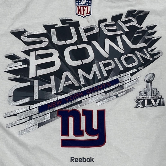 New York Giants Super Bowl XLVI NFL Football Boys Kids Long Sleeve Tshirt - Picture 3 of 6